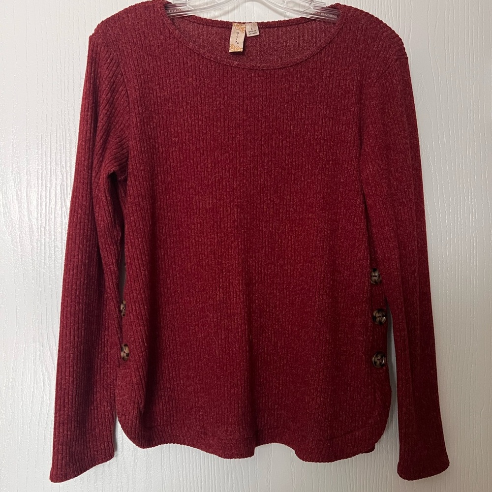 Misia Burgundy Knit Top